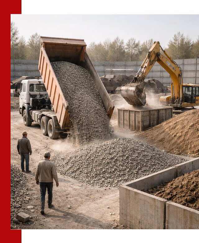 Доставка нерудных материалов с погрузкой и разгрузкой в Кстово