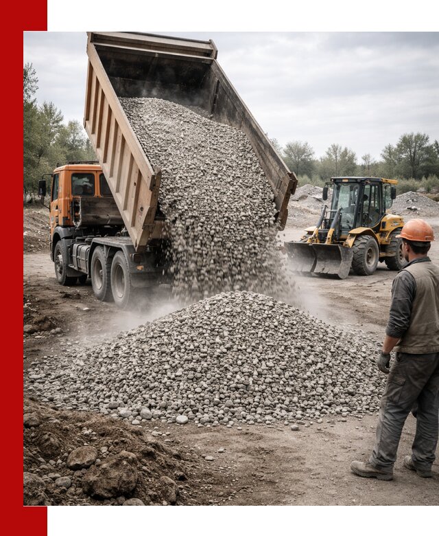 Доставка щебня в Кстово крупными и мелкими фракциями