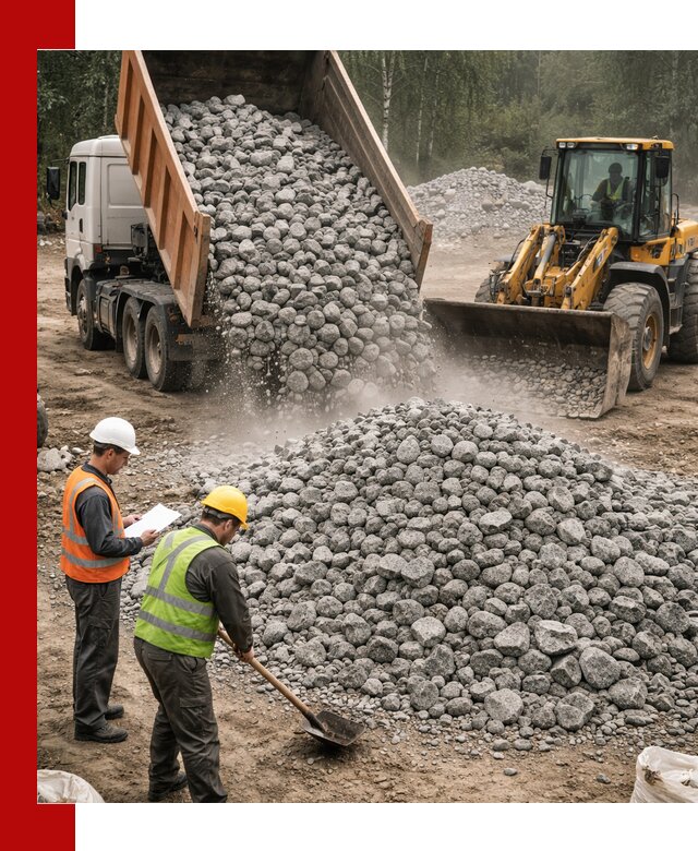 Гранитный щебень фракция 70-150 доставка в Кстово