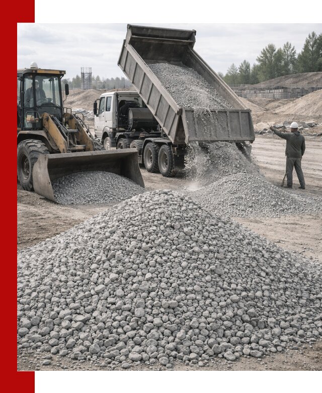 Доставка известнякового щебня фр. 5–20 в Кстово