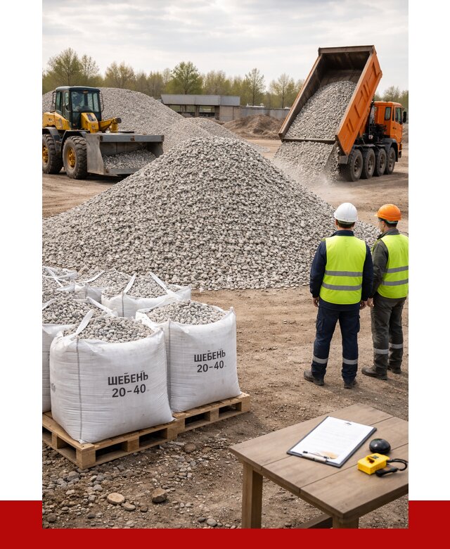 Известняковый щебень 20-40 в Кстово от 2139 р. ПРОНЕРУДКсв