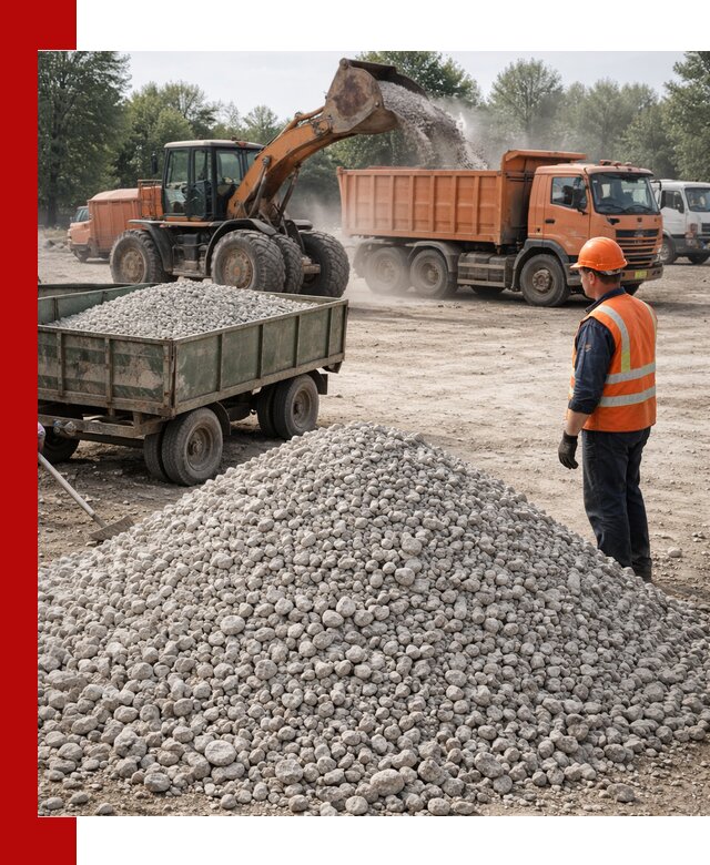 Доставка известнякового щебня фракция 20–40 в Кстово