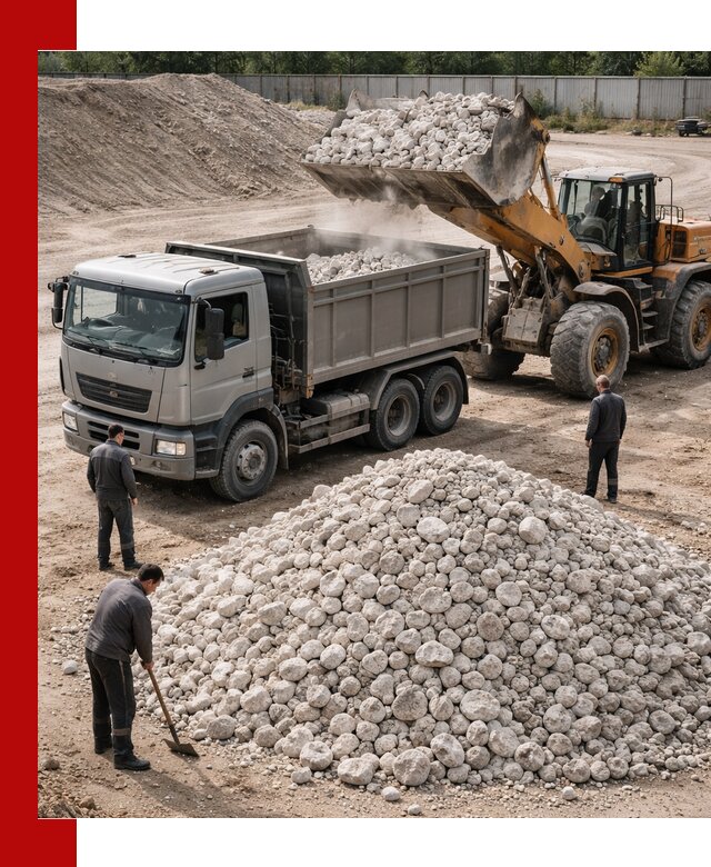 Известняковый щебень фракция 70–150 с доставкой в Кстово