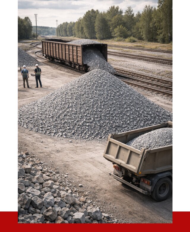 Железнодорожный щебень 20-60 в Кстово от 1731 р. | ПРОНЕРУДКсв