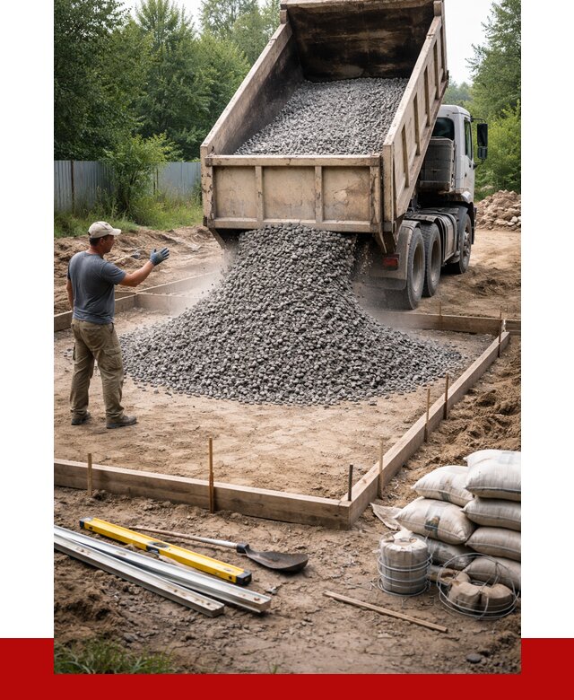 Купить щебень для фундамента в Кстово от 4583 р. | ПРОНЕРУДКсв