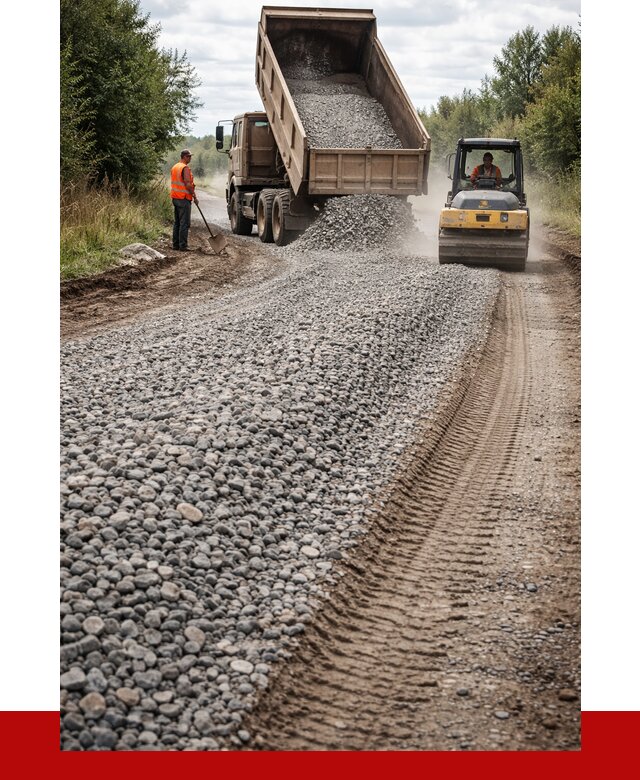 Щебень для отсыпки дороги в Кстово от 2750 р. ПРОНЕРУДКсв