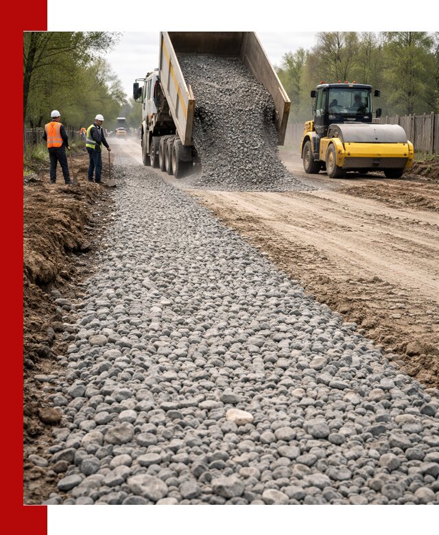 Доставка щебня для отсыпки дорог в Кстово высокого качества