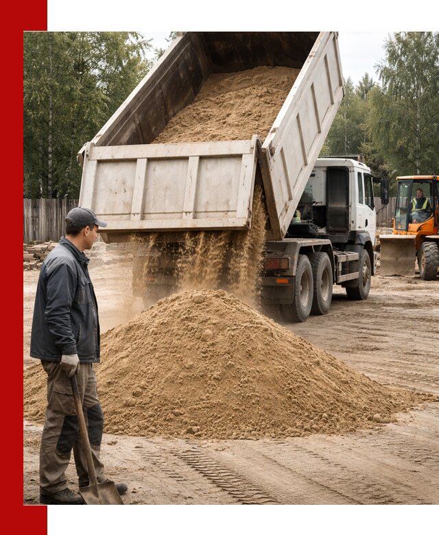 Доставка и продажа песка с разгрузкой в Кстово