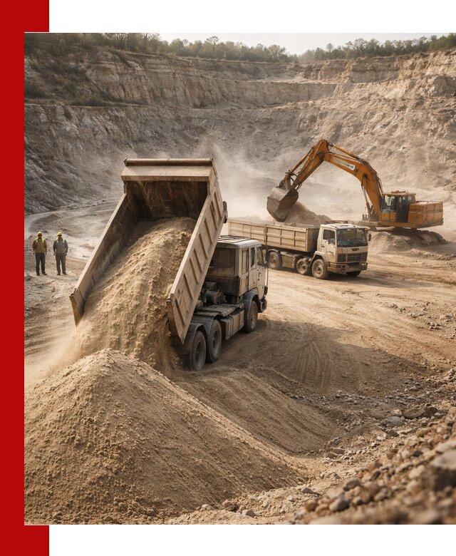 Карьерный песок навалом с доставкой в Кстове