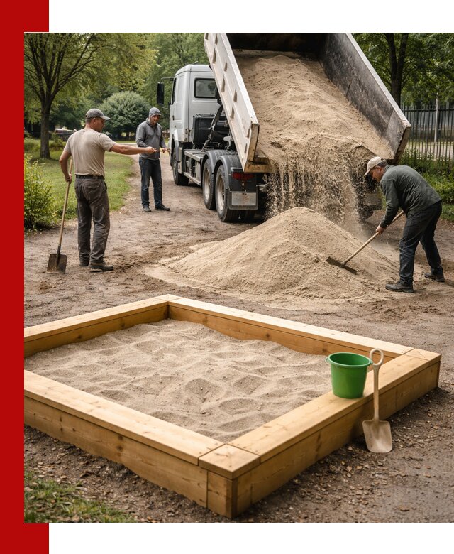 Песок для песочницы с доставкой в Кстове недорого и чистый