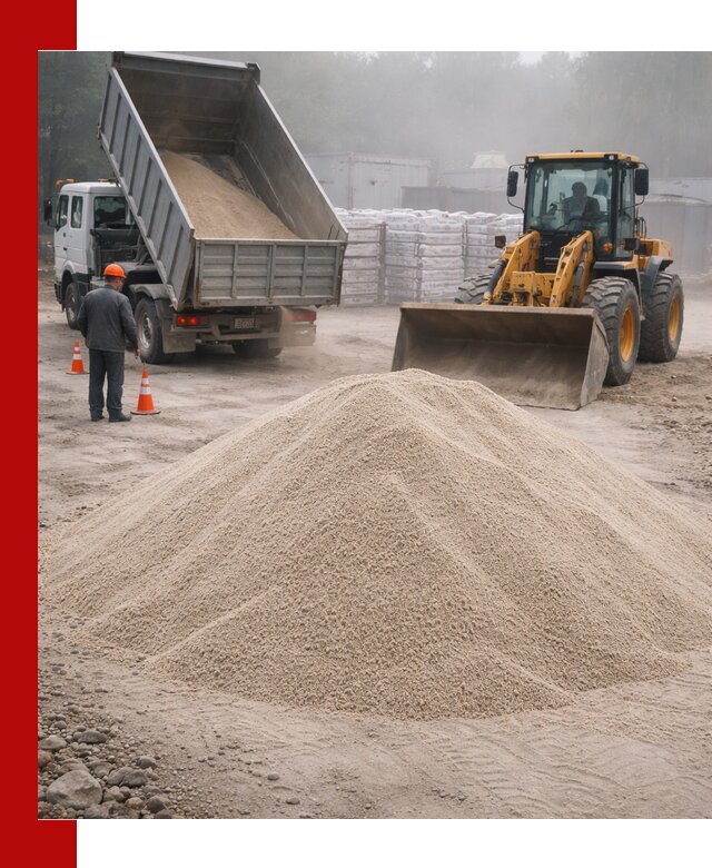 Кварцевый песок фракция 0–8 для стройработ в Кстово