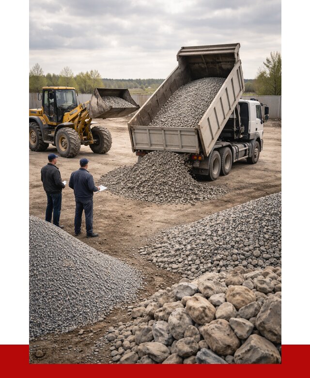 Гравий и камень с доставкой в Кстово от 4277 р. - ПРОНЕРУДКсв