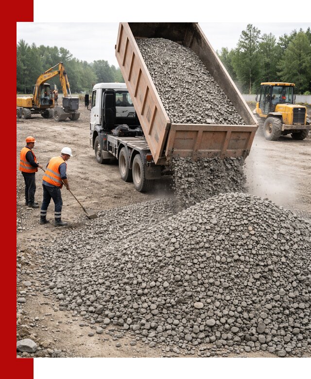 Доставка гравия фракции 40-70 в Кстово оптом и в розницу