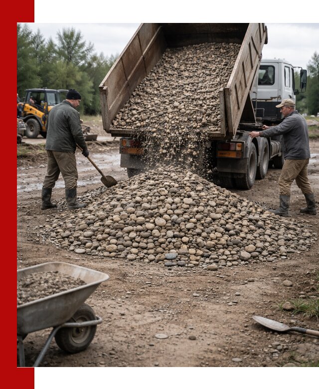 Доставка гальки речной оптом и в розницу в Кстово