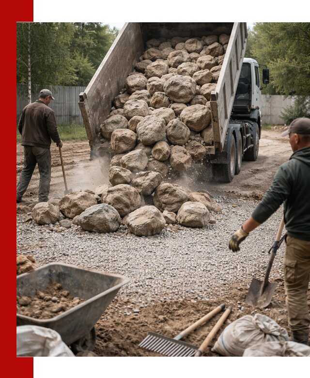 Доставка и укладка булыжника в Кстово