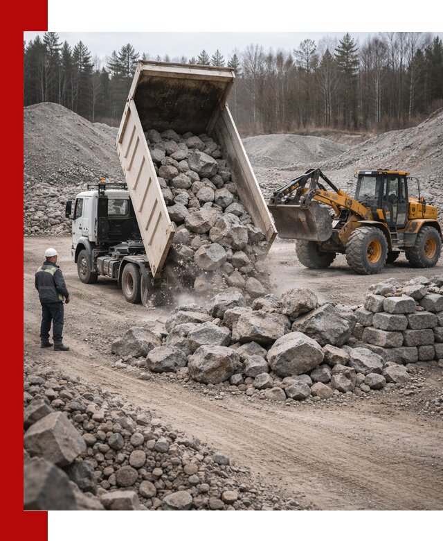 Доставка и продажа бутового гранитного камня в Кстово