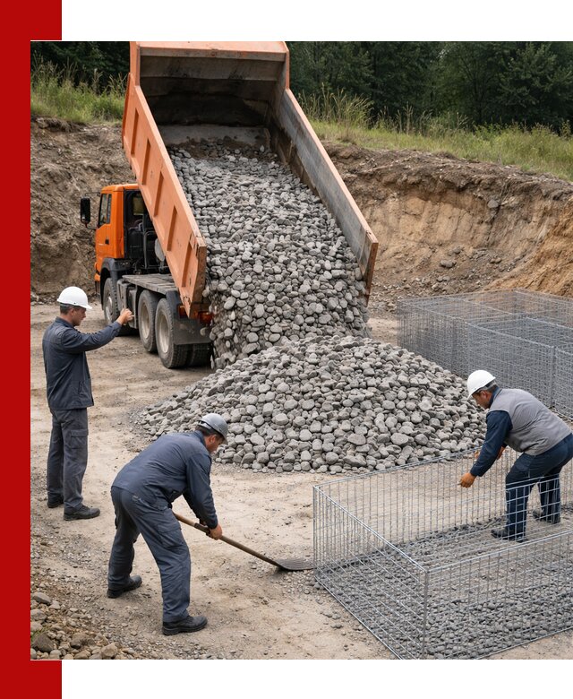 Камень для габионов с доставкой в Кстово быстро и надёжно