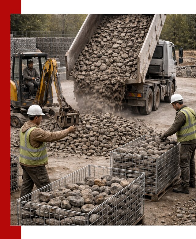 Камень для габионов фракция 100–201 в Кстово