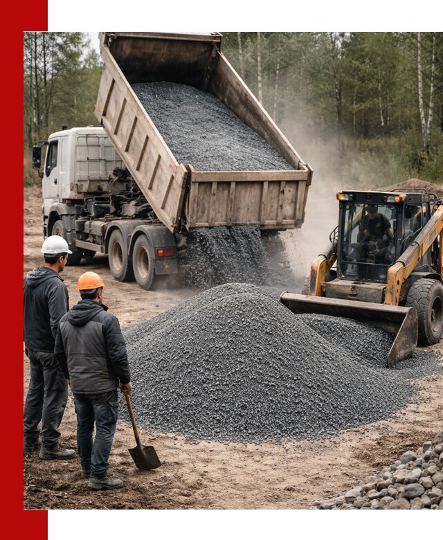 Гранитный отсев 0-5 с доставкой и разгрузкой в Кстово