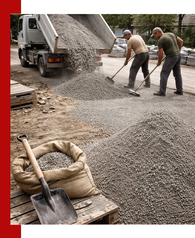 Отсев для тротуарной плитки в Кстово — доставка и укладка