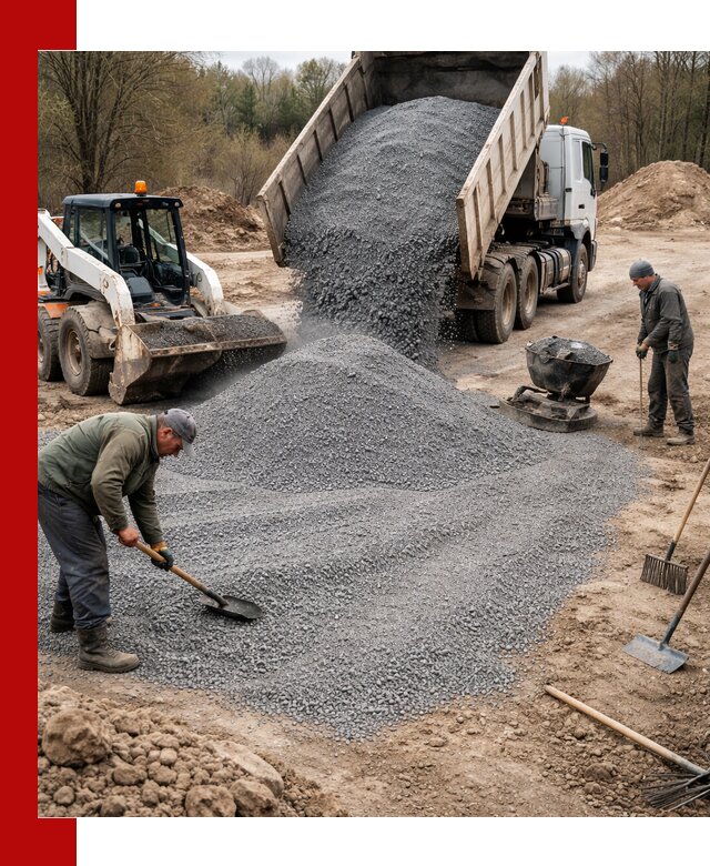 Отсев для подсыпки в Кстово — доставка и подсыпка на участок