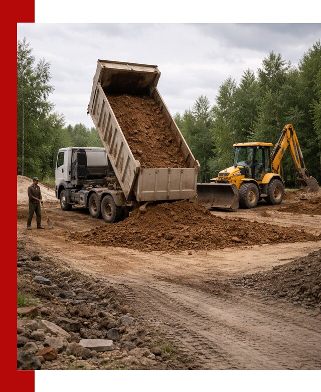 Доставка суглинка самосвалами в Кстово подсыпка и планировка