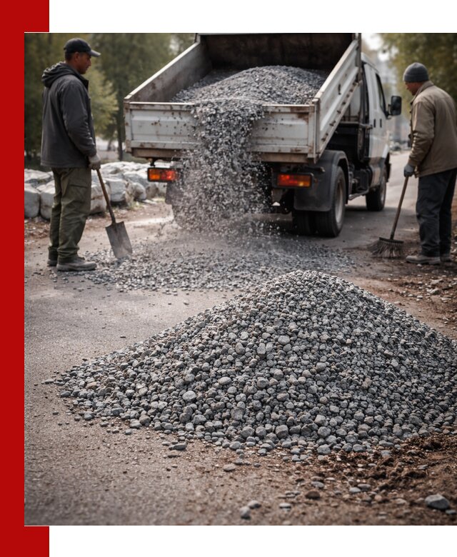 Гранитная крошка для посыпки дорог и тротуаров в Кстове