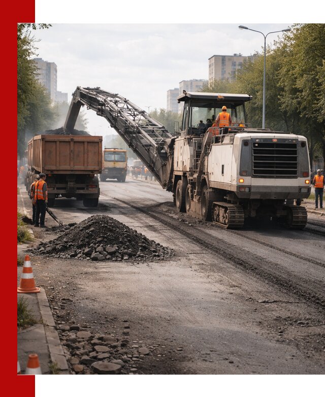 Фрезерованный асфальт в Кстово — удаление и вывоз старого покрытия