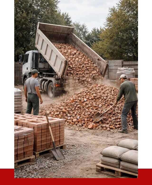 Бой кирпича в Кстово с доставкой от 4277 руб/куб | ПРОНЕРУДКсв