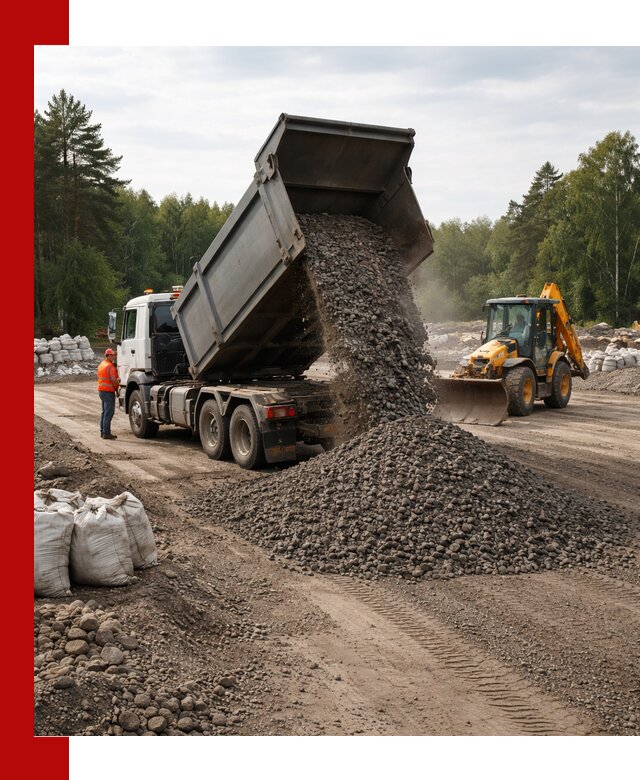 Доставка дробленого асфальта в Кстово для дорожных работ