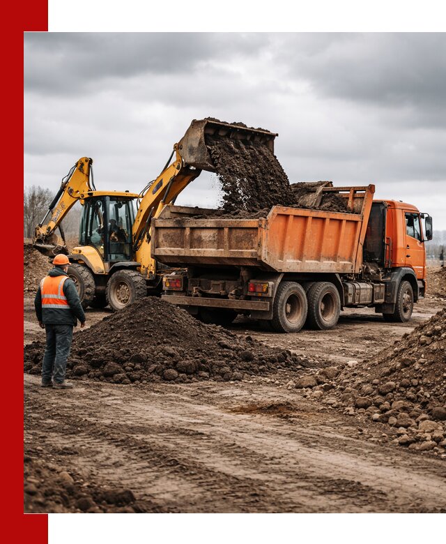 Вывоз грунта и строительного мусора в Кстово грузовыми самосвалами